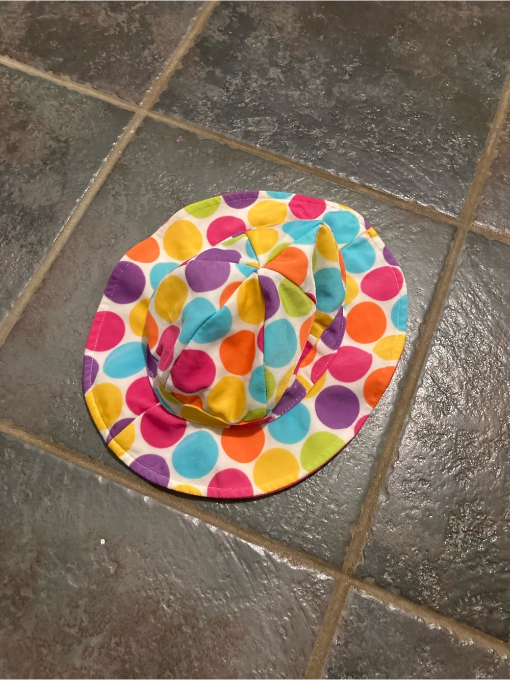Vintage Koala Kids Colorful Polka Dot Bucket Hat - Multi Girls Size 18/24 Months